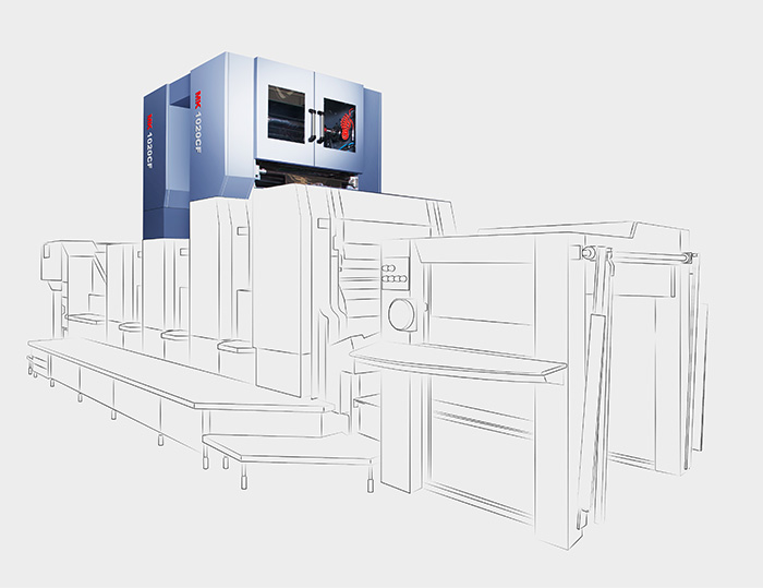 MK 1020CF 冷燙單元
技術(shù)描述：冷燙印技術(shù)
在膠印機(jī)上加裝冷燙單元，完成先燙后印或先印后燙，擺桿跳步能有效節(jié)約電化鋁。